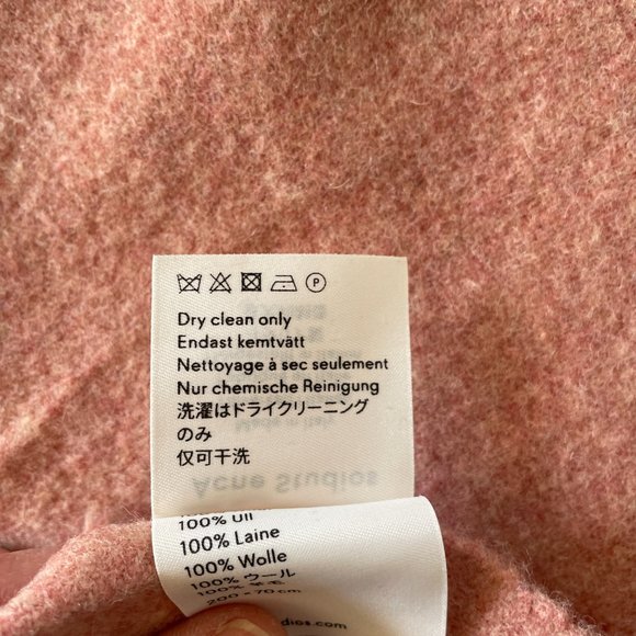 NWOT Acne Studios Oversized Wool Scarf in Pink Melange/Salmon - made in Italy - Picture 5 of 7